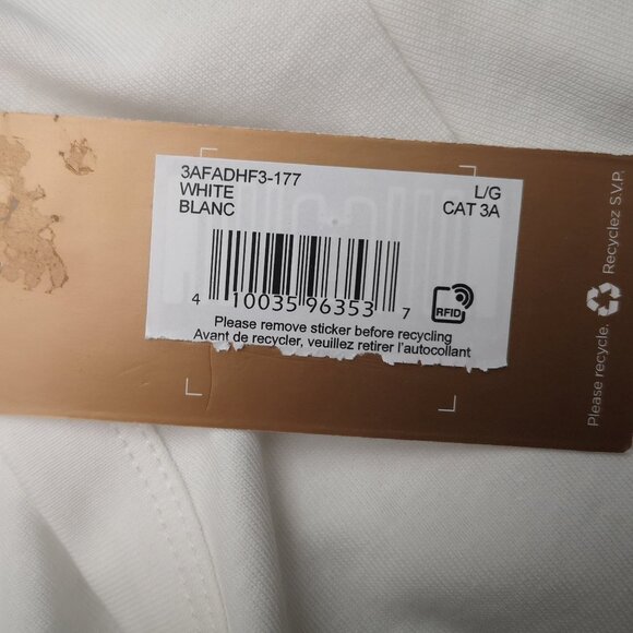 NWT Denver Hayes Ladies Size Large White V-neck Fitted 3/4 Sleeves T-shirt - Picture 6 of 13